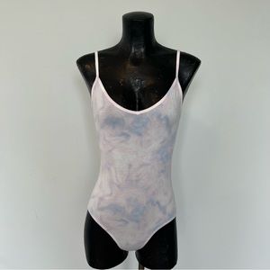 Pastel Pink “Tie Dye” Tank Bodysuit